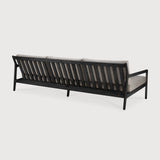 Jack outdoor sofa - varnished teak - black - Mocha fabric - 3+ seater White Cliff Studio Outdoor Sofa