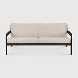 Jack outdoor sofa - varnished teak - black - Natural fabric - 2+ seater White Cliff Studio Outdoor Sofa