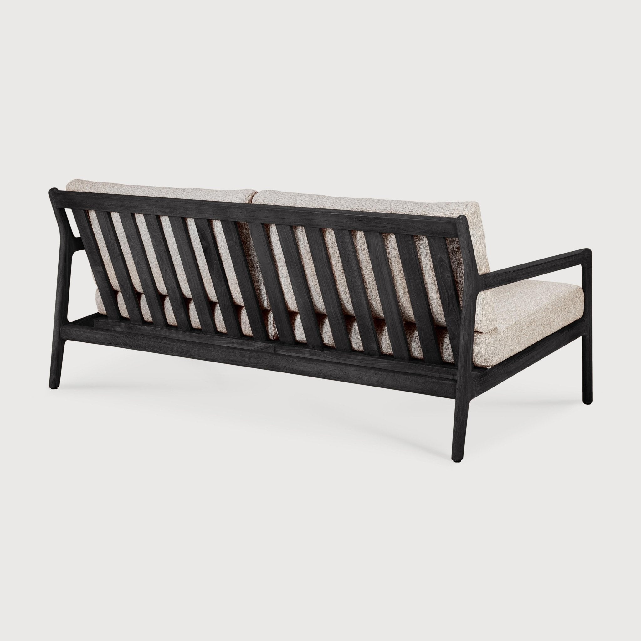 Jack outdoor sofa - varnished teak - black - Natural fabric - 2+ seater White Cliff Studio Outdoor Sofa