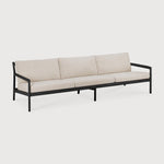 Jack outdoor sofa - varnished teak - black - Natural fabric - 3+ seater White Cliff Studio Outdoor Sofa