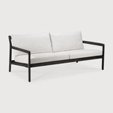 Jack outdoor sofa - varnished teak - black - Off White fabric - 2+ seater White Cliff Studio Outdoor Sofa