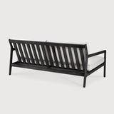 Jack outdoor sofa - varnished teak - black - Off White fabric - 2+ seater White Cliff Studio Outdoor Sofa