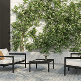 Jack outdoor sofa - varnished teak - black - Off White fabric - 2+ seater White Cliff Studio Outdoor Sofa