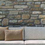 Jack outdoor sofa - varnished teak - black - Off White fabric - 2+ seater White Cliff Studio Outdoor Sofa