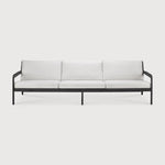 Jack outdoor sofa - varnished teak - black - Off White fabric - 3+ seater White Cliff Studio Outdoor Sofa