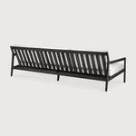 Jack outdoor sofa - varnished teak - black - Off White fabric - 3+ seater White Cliff Studio Outdoor Sofa