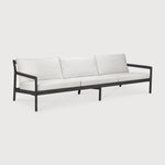 Jack outdoor sofa - varnished teak - black - Off White fabric - 3+ seater White Cliff Studio Outdoor Sofa