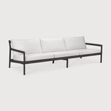 Jack outdoor sofa - varnished teak - black - Off White fabric - 3+ seater White Cliff Studio Outdoor Sofa
