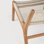 Jack Woven outdoor lounge chair - teak - Beige cord White Cliff Studio Outdoor Lounge Chair