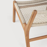 Jack Woven outdoor lounge chair - teak - Beige cord White Cliff Studio Outdoor Lounge Chair