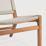 Jack Woven outdoor lounge chair - teak - Beige cord White Cliff Studio Outdoor Lounge Chair
