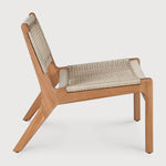 Jack Woven outdoor lounge chair - teak - Beige cord White Cliff Studio Outdoor Lounge Chair