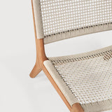 Jack Woven outdoor lounge chair - teak - Beige cord White Cliff Studio Outdoor Lounge Chair