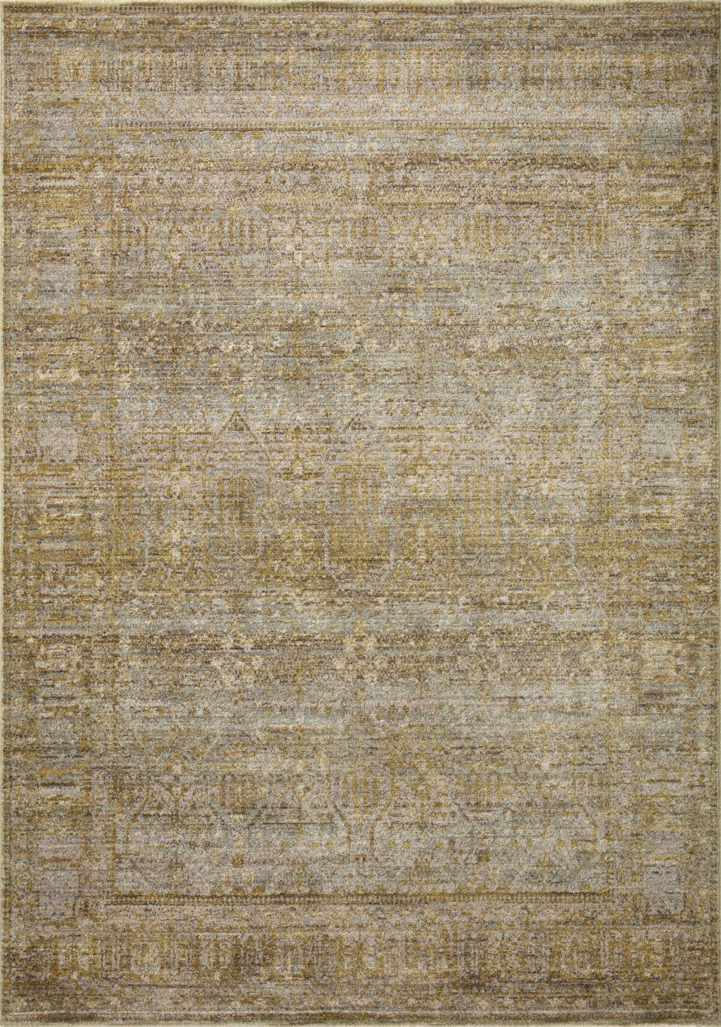 Jean Stoffer x Loloi Bradbury Dove / Gold 10' - 0" x 14' - 0" Area Rug White Cliff Studio Area Rugs