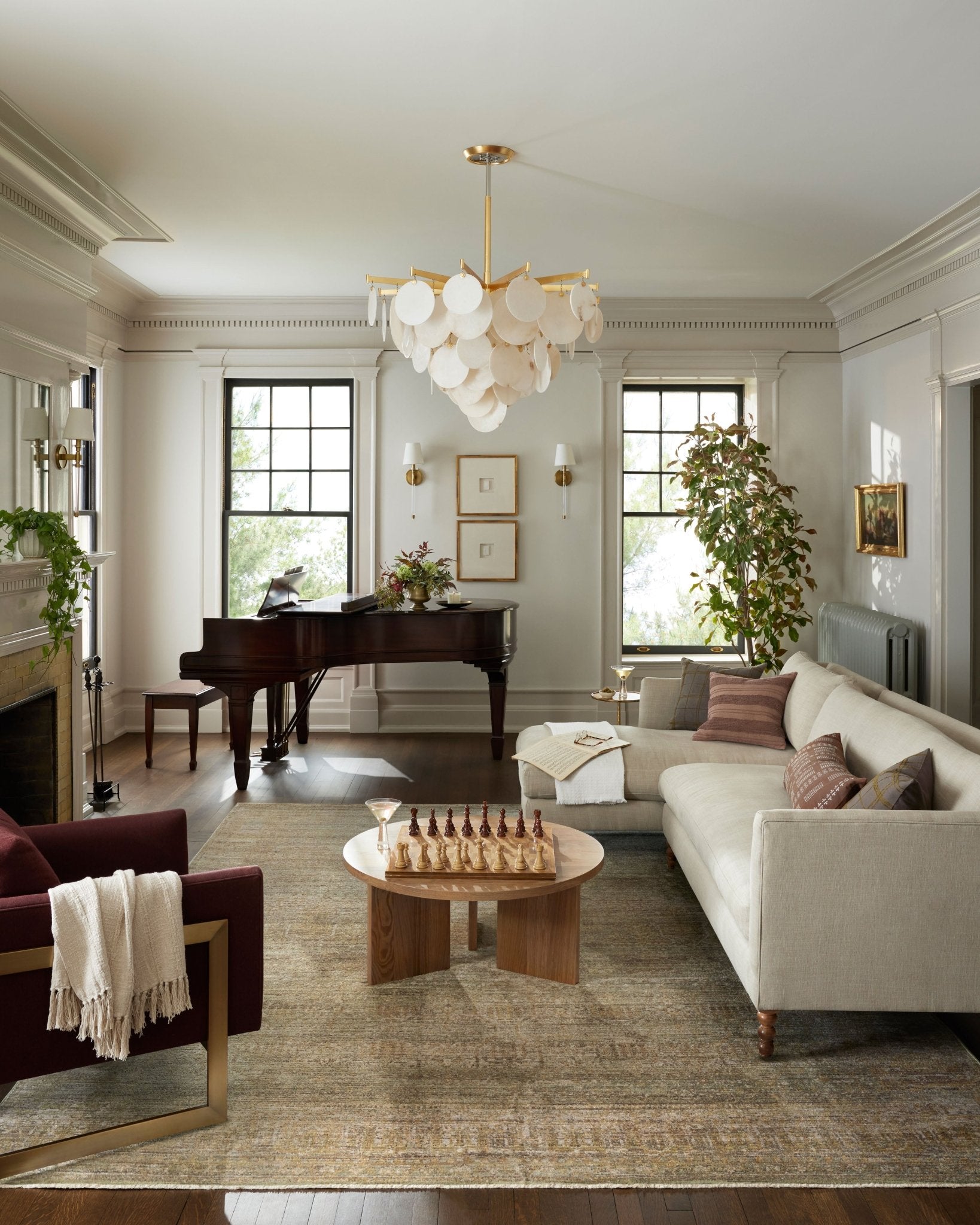 Jean Stoffer x Loloi Bradbury Dove / Gold 10' - 0" x 14' - 0" Area Rug White Cliff Studio Area Rugs