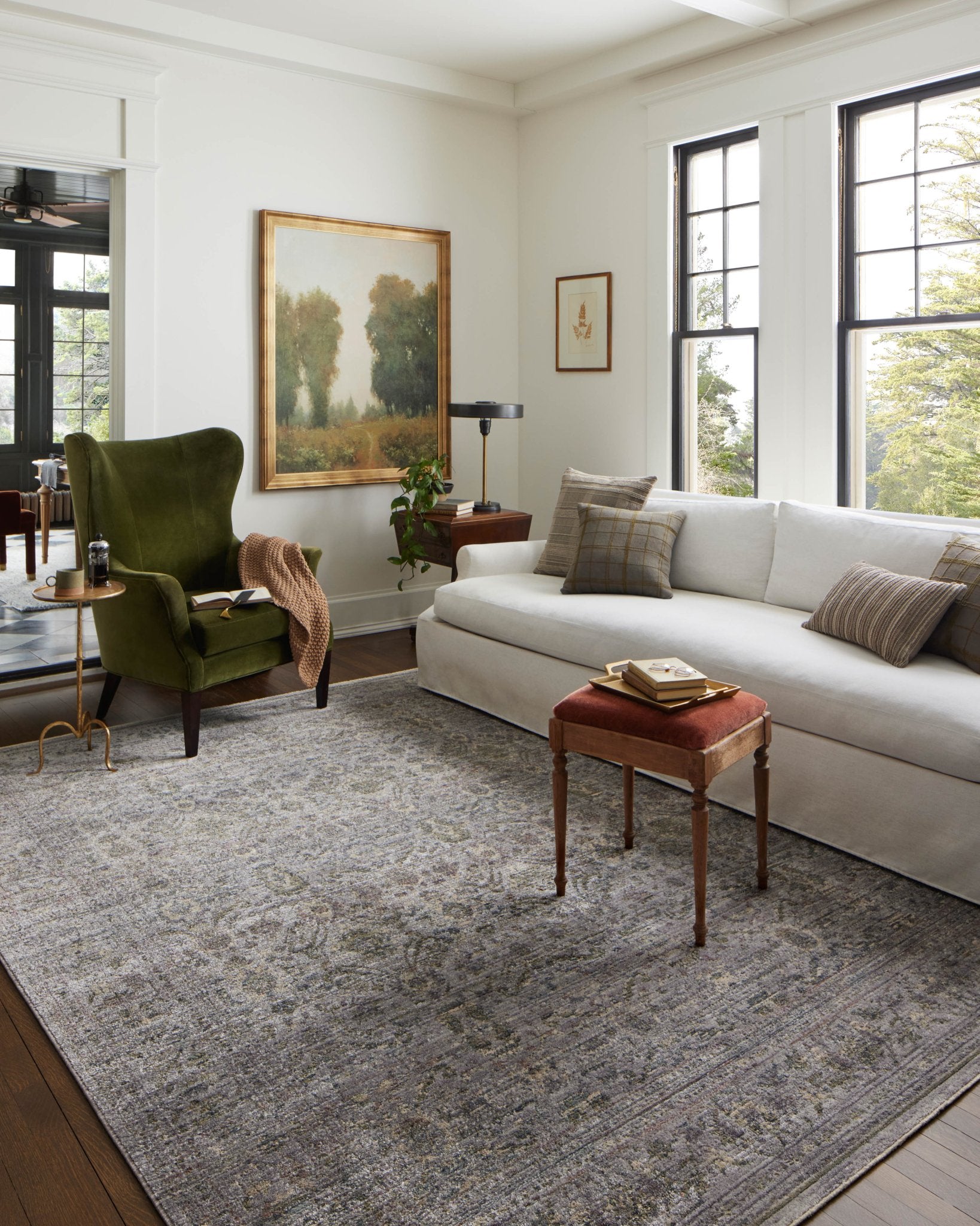 Jean Stoffer x Loloi Bradbury Grey / Multi 10' - 0" x 14' - 0" Area Rug White Cliff Studio Area Rugs