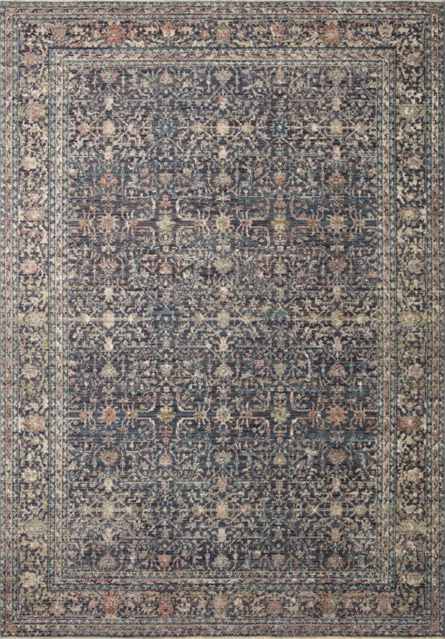 Jean Stoffer x Loloi Bradbury Midnight/ Multi 10' - 0" x 14' - 0" Area Rug White Cliff Studio Area Rugs