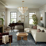 Jean Stoffer x Loloi Bradbury Ocean / Gold 10' - 0" x 14' - 0" Area Rug White Cliff Studio Area Rugs