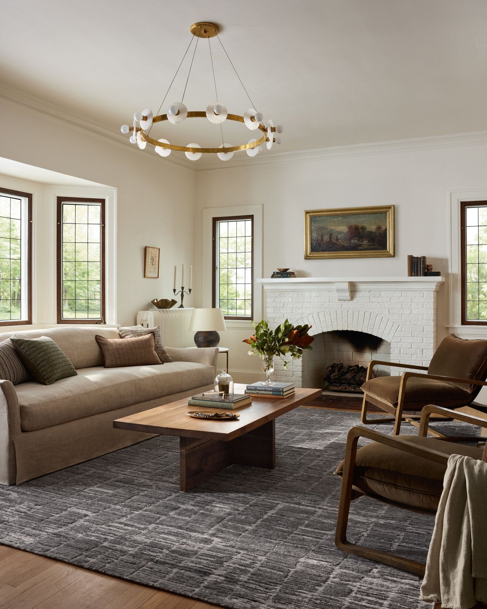 Jean Stoffer x Loloi Daniel Slate 11' - 6" x 15' Accent Rug White Cliff Studio Area Rugs