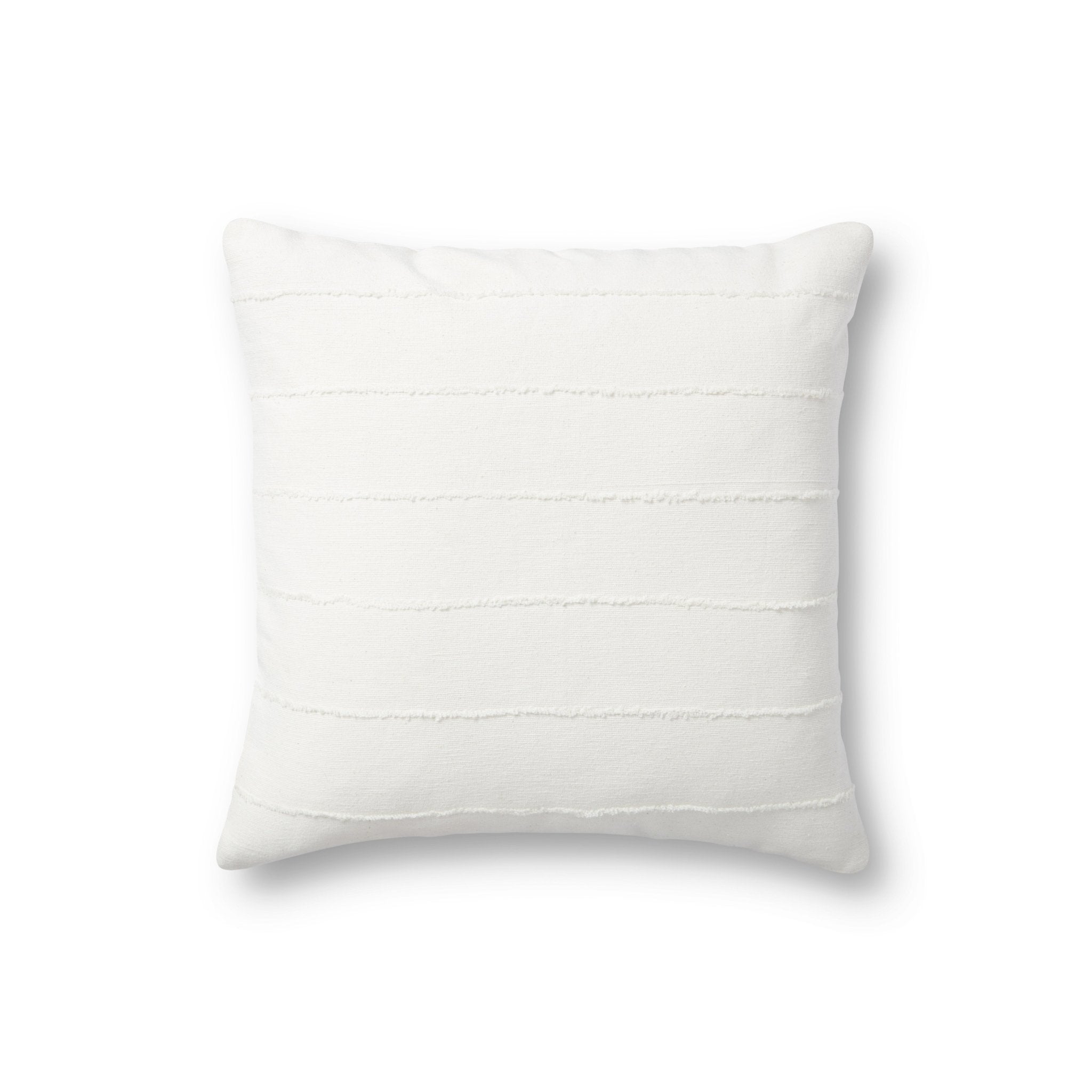 Jean Stoffer x Loloi Julia Ivory 18'' x 18'' Cover w/Down Pillow White Cliff Studio Throw Pillows
