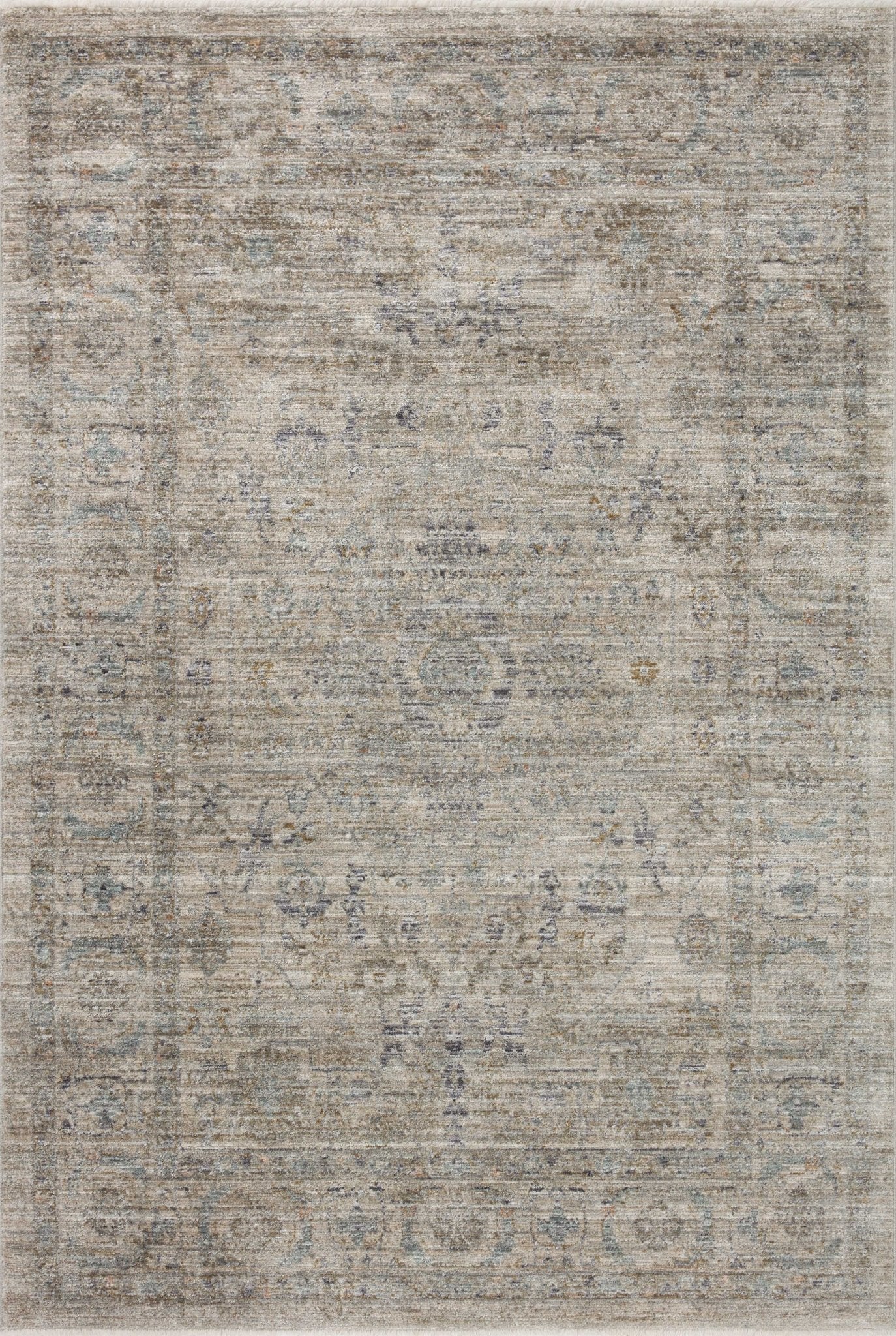 Jean Stoffer x Loloi Katherine Beige / Mist 11' - 6" x 15' - 7" Area Rug White Cliff Studio Area Rugs