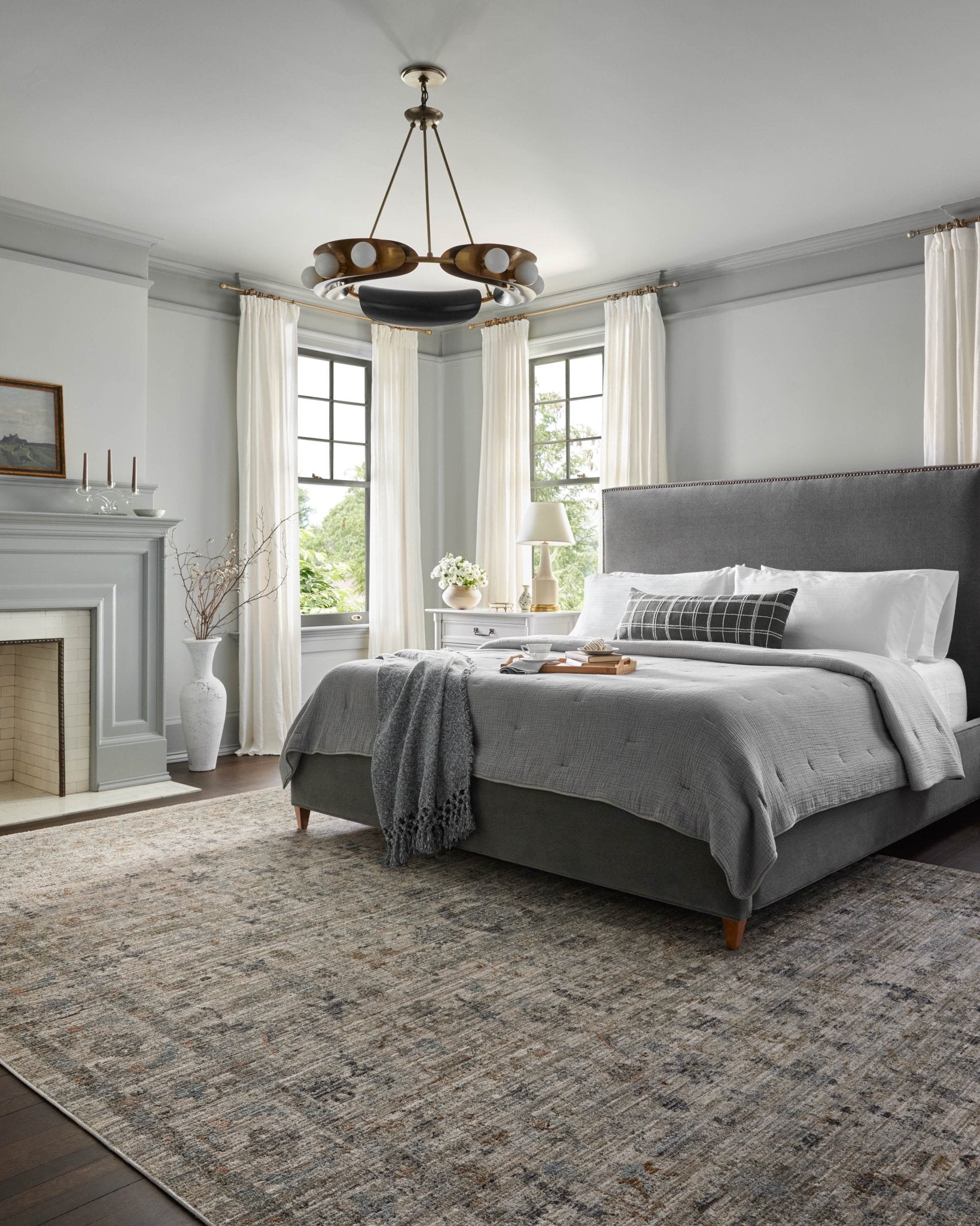 Jean Stoffer x Loloi Katherine Beige / Mist 11' - 6" x 15' - 7" Area Rug White Cliff Studio Area Rugs