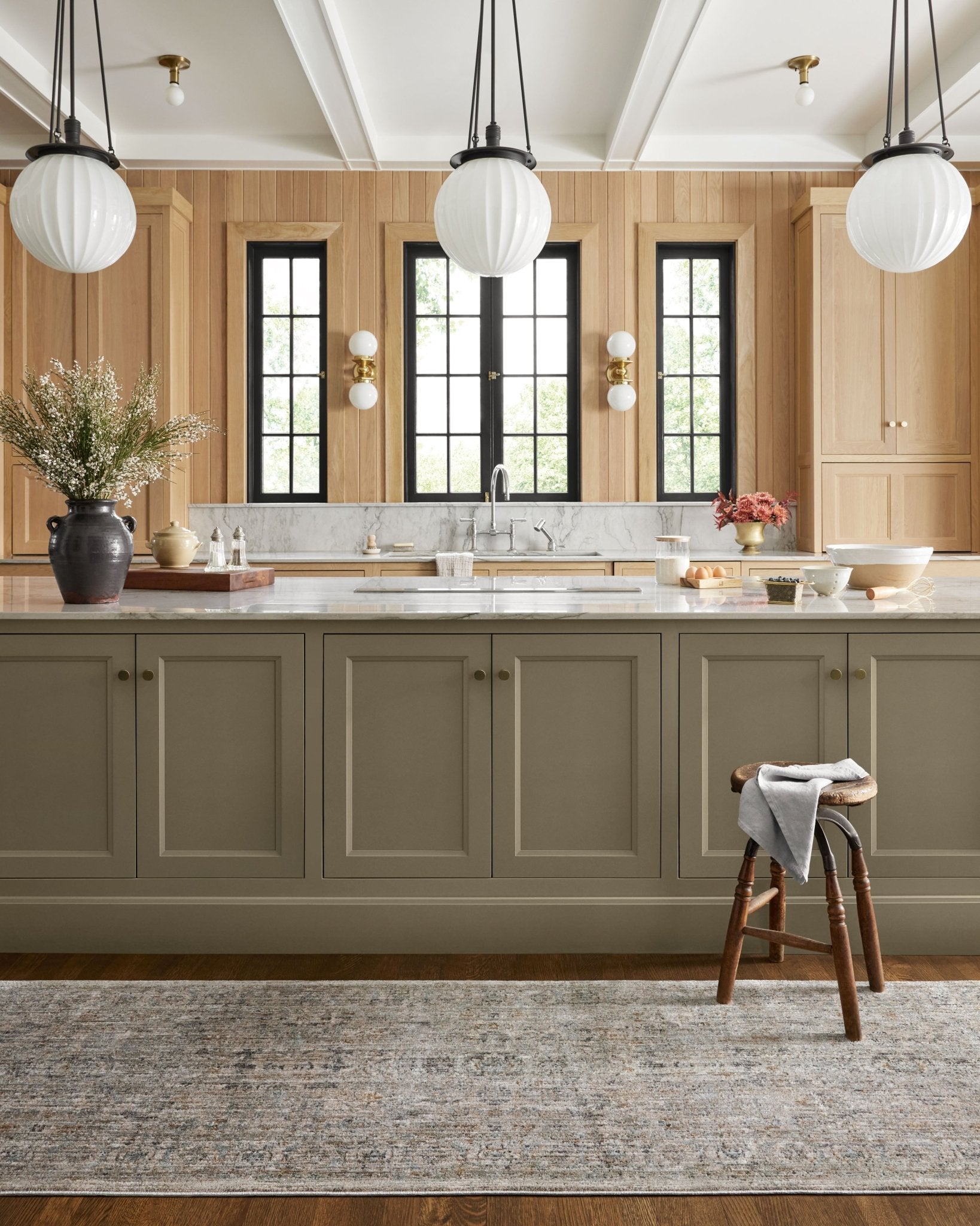 Jean Stoffer x Loloi Katherine Beige / Mist 11' - 6" x 15' - 7" Area Rug White Cliff Studio Area Rugs