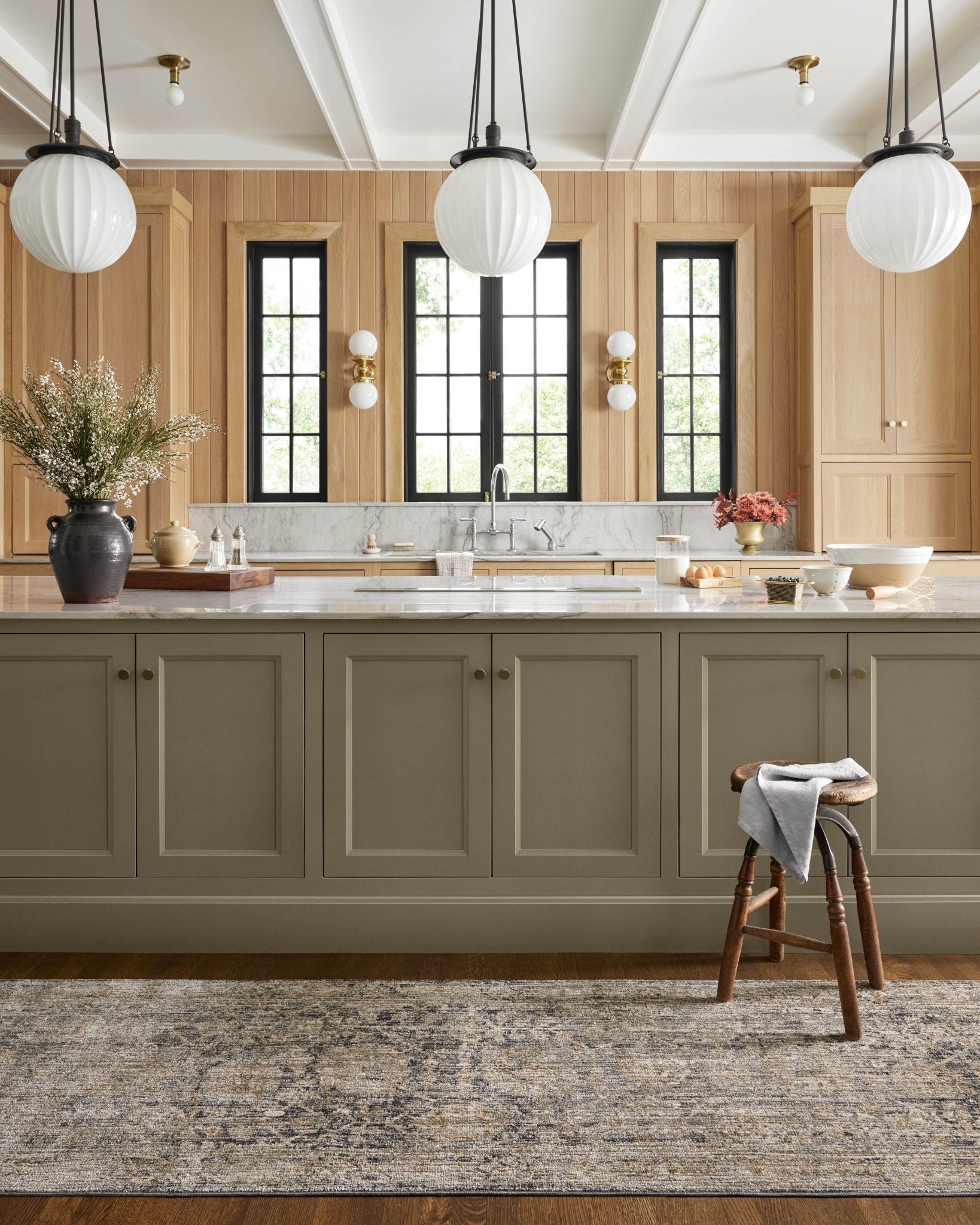 Jean Stoffer x Loloi Katherine Charcoal / Gold 11' - 6" x 15' - 7" Area Rug White Cliff Studio Area Rugs