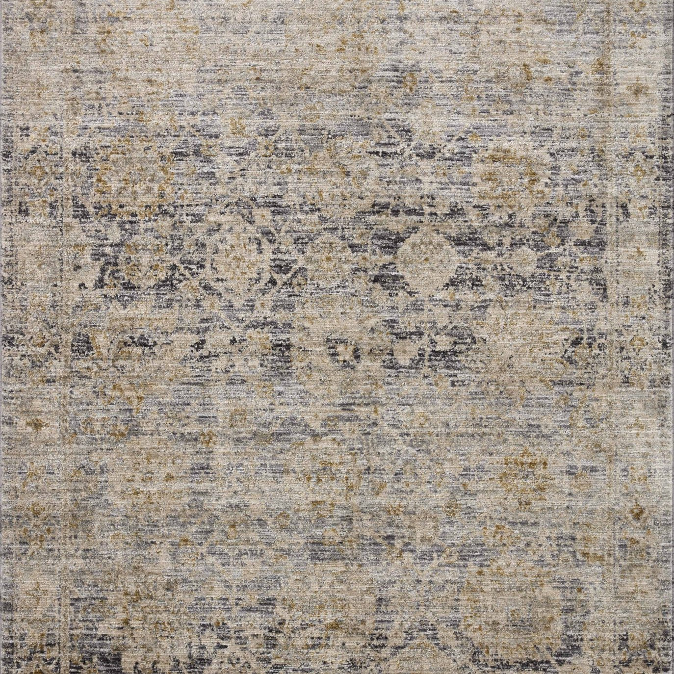 Jean Stoffer x Loloi Katherine Charcoal / Gold 11' - 6" x 15' - 7" Area Rug White Cliff Studio Area Rugs
