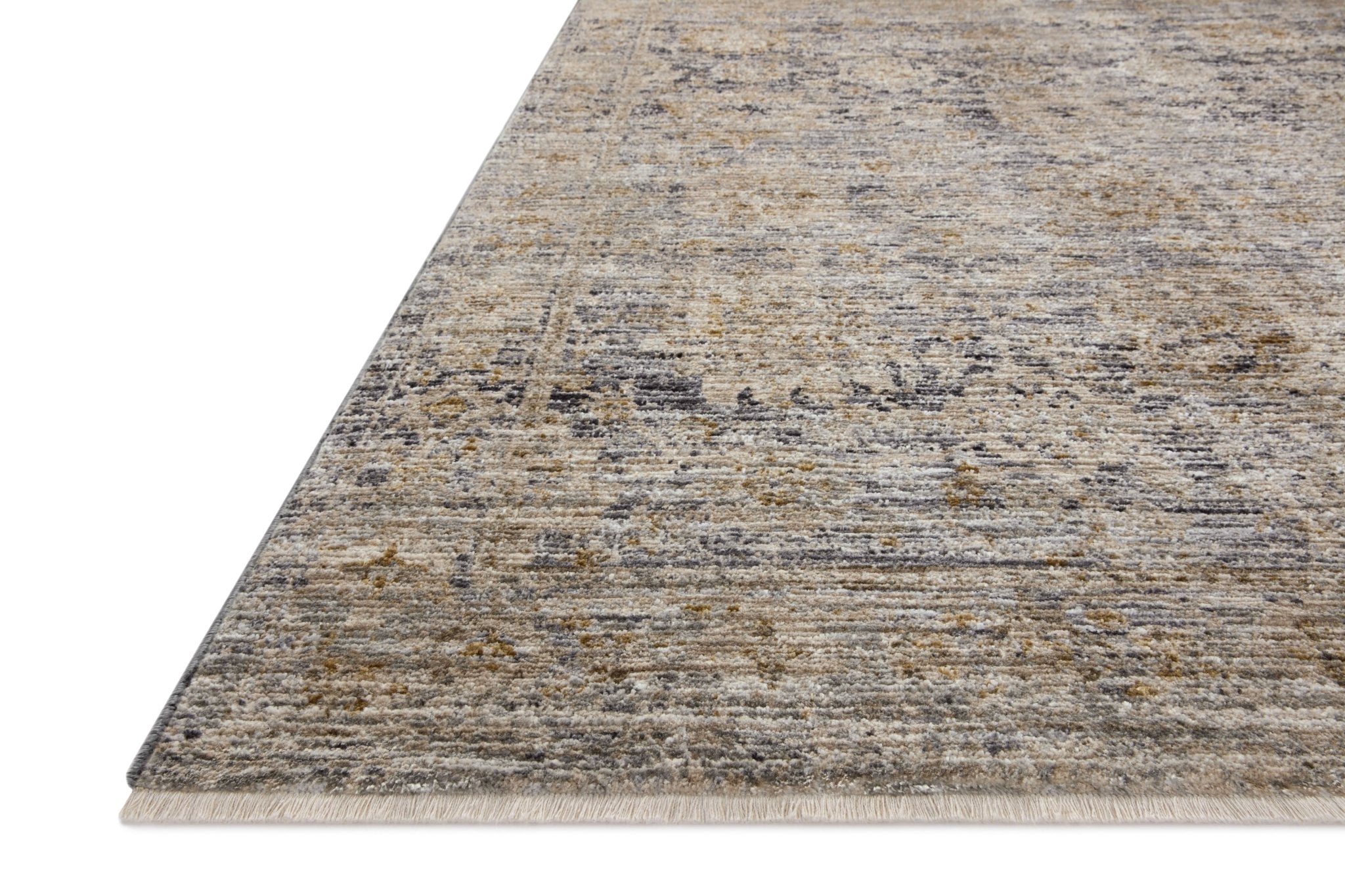 Jean Stoffer x Loloi Katherine Charcoal / Gold 11' - 6" x 15' - 7" Area Rug White Cliff Studio Area Rugs
