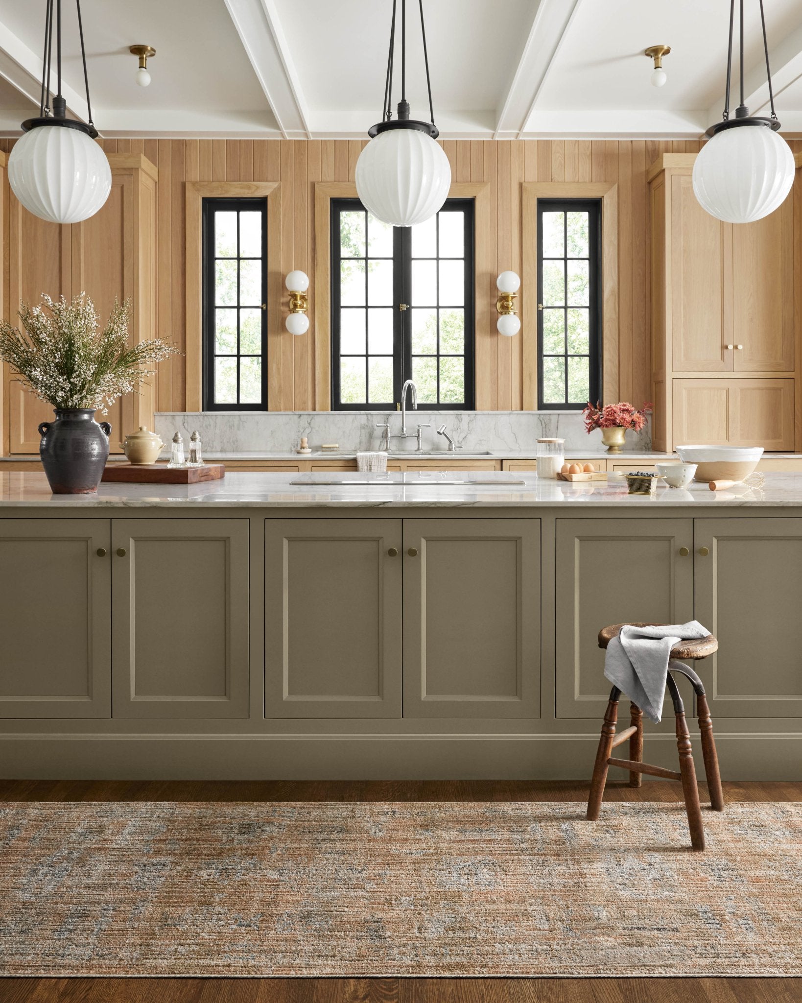 Jean Stoffer x Loloi Katherine Copper / Steel 11' - 6" x 15' - 7" Area Rug White Cliff Studio Area Rugs