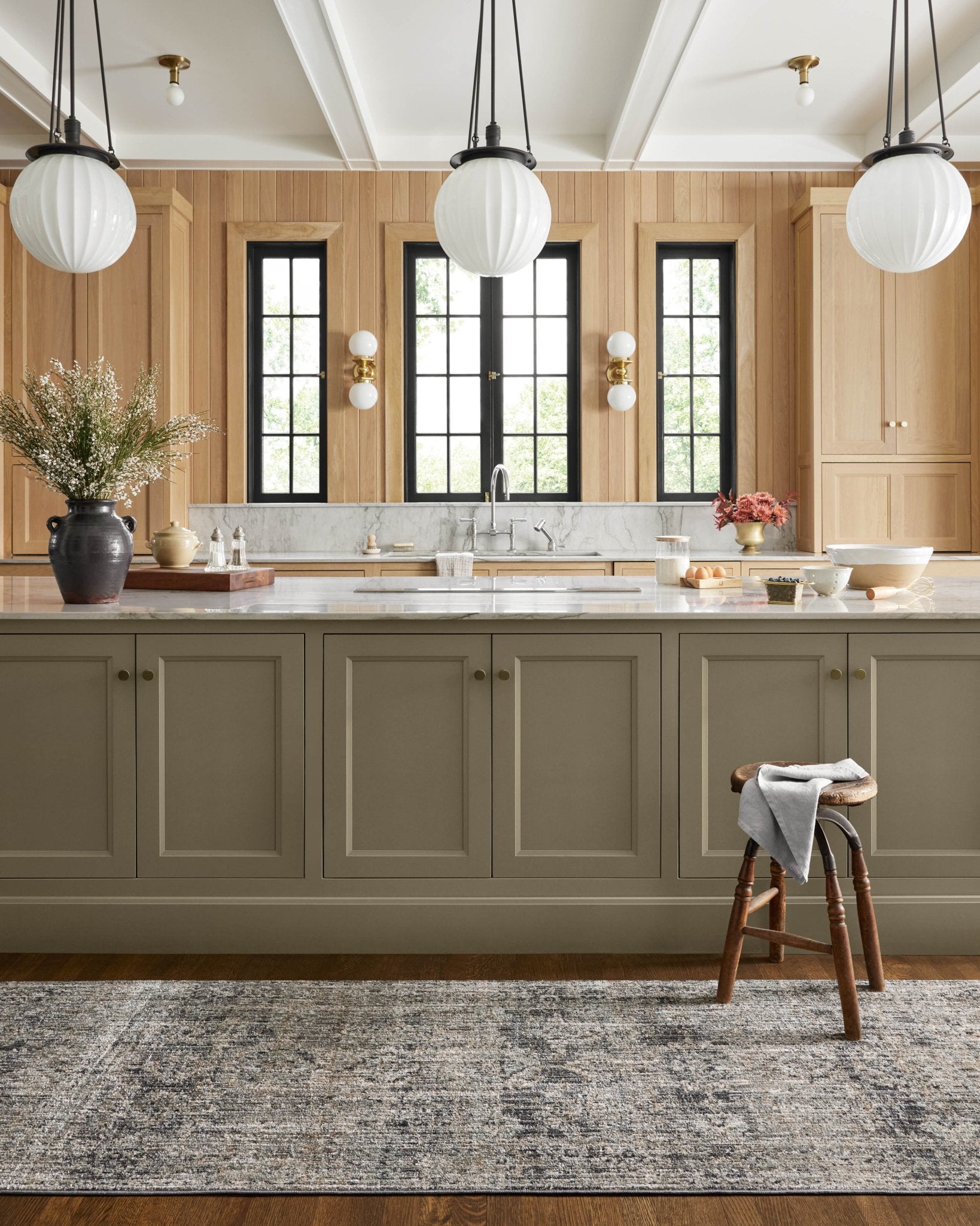 Jean Stoffer x Loloi Katherine Graphite / Jade 11' - 6" x 15' - 7" Area Rug White Cliff Studio Area Rugs