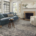 Jean Stoffer x Loloi Katherine Graphite / Jade 11' - 6" x 15' - 7" Area Rug White Cliff Studio Area Rugs