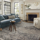 Jean Stoffer x Loloi Katherine Graphite / Jade 11' - 6" x 15' - 7" Area Rug White Cliff Studio Area Rugs