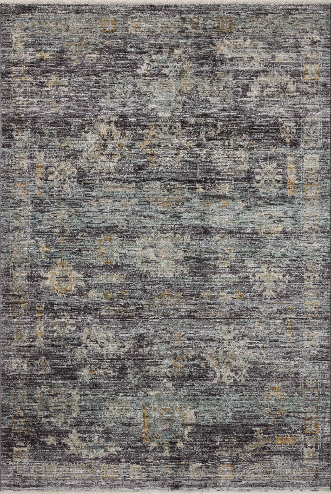 Jean Stoffer x Loloi Katherine Ink / Jade 11' - 6" x 15' - 7" Area Rug White Cliff Studio Area Rugs