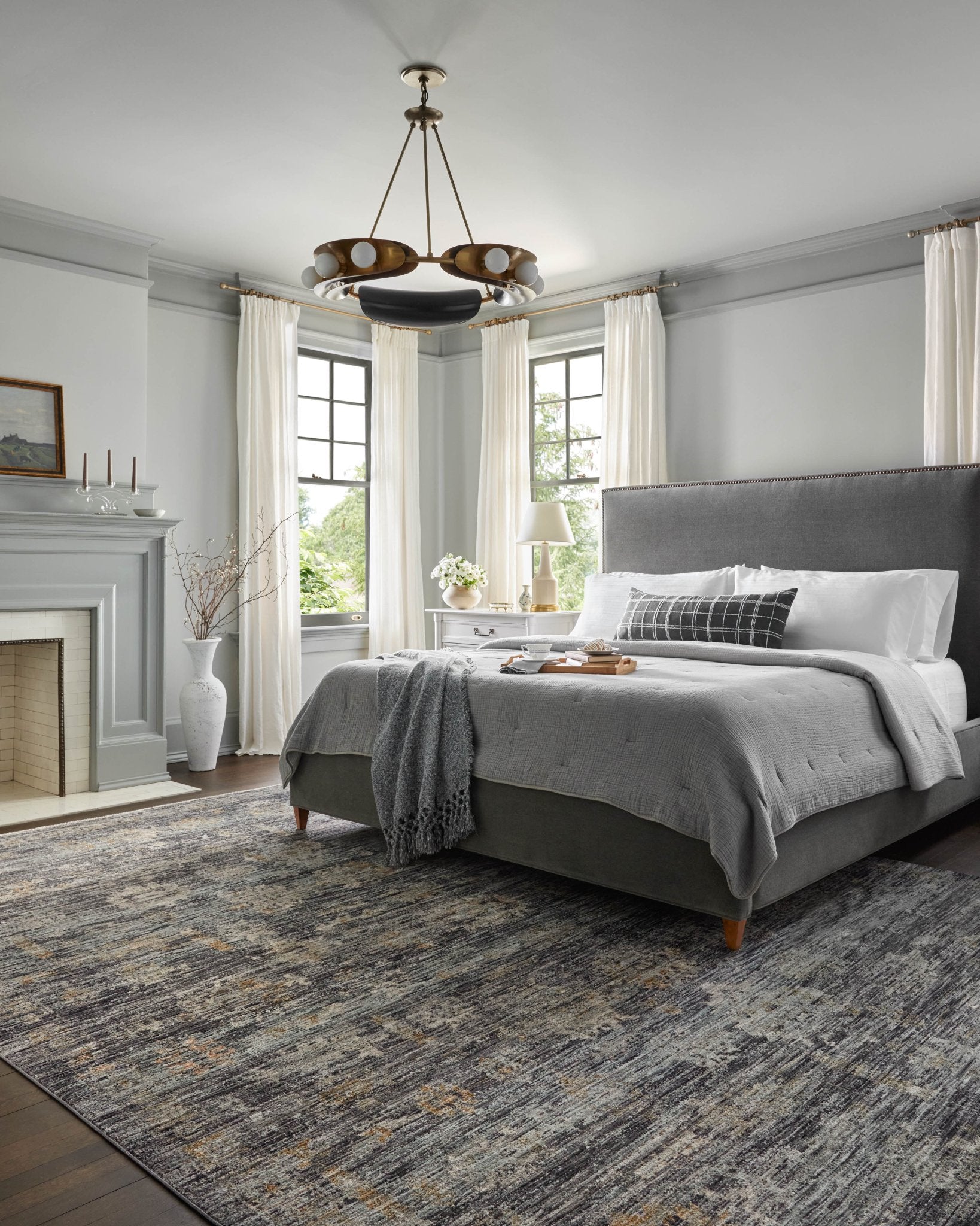 Jean Stoffer x Loloi Katherine Ink / Jade 11' - 6" x 15' - 7" Area Rug White Cliff Studio Area Rugs