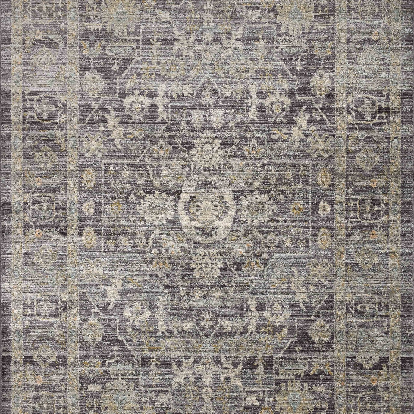 Jean Stoffer x Loloi Katherine Midnight/ Tobacco 11' - 6" x 15' - 7" Area Rug White Cliff Studio Area Rugs