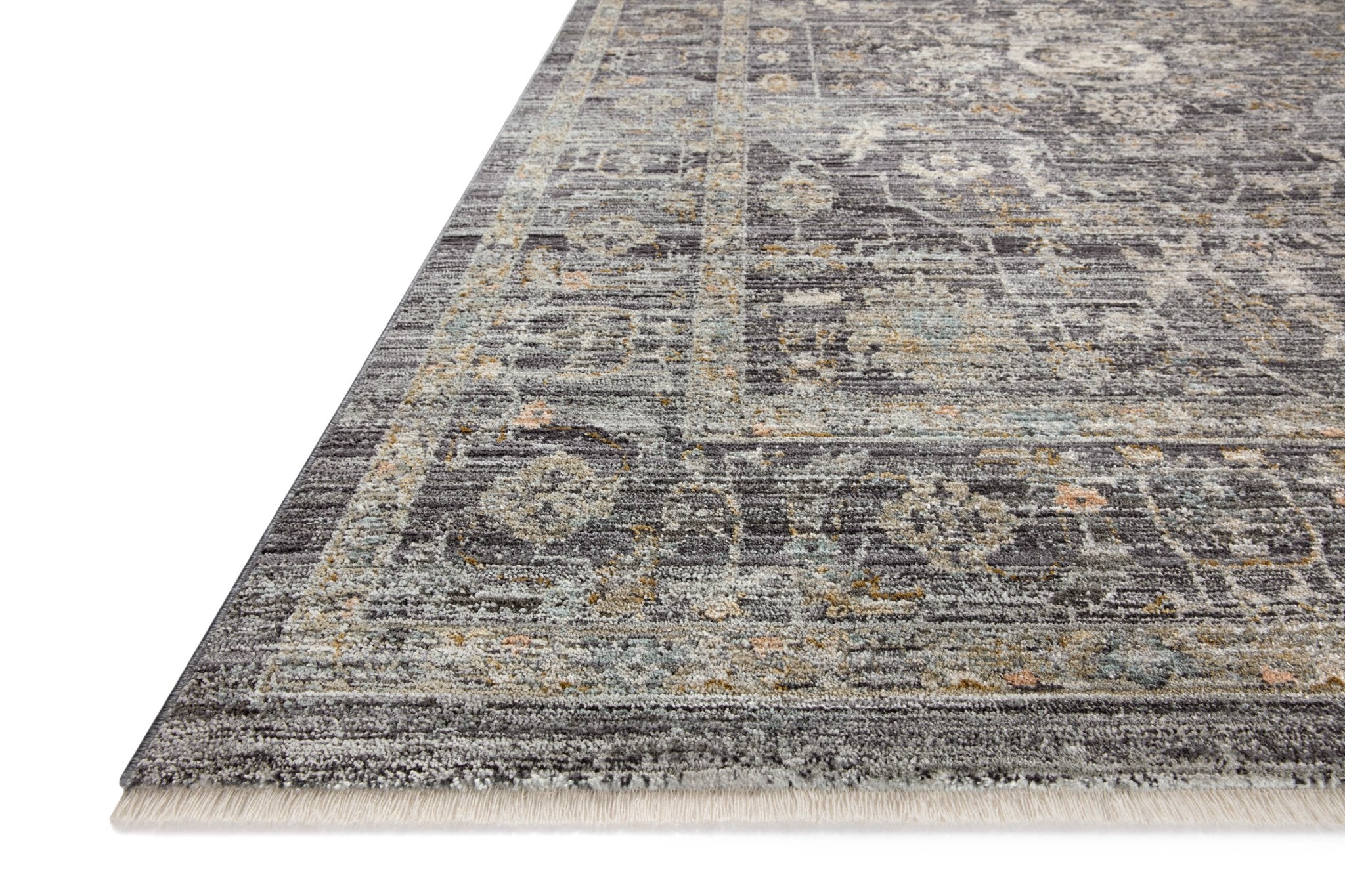 Jean Stoffer x Loloi Katherine Midnight/ Tobacco 11' - 6" x 15' - 7" Area Rug White Cliff Studio Area Rugs