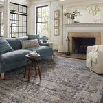 Jean Stoffer x Loloi Katherine Midnight/ Tobacco 11' - 6" x 15' - 7" Area Rug White Cliff Studio Area Rugs