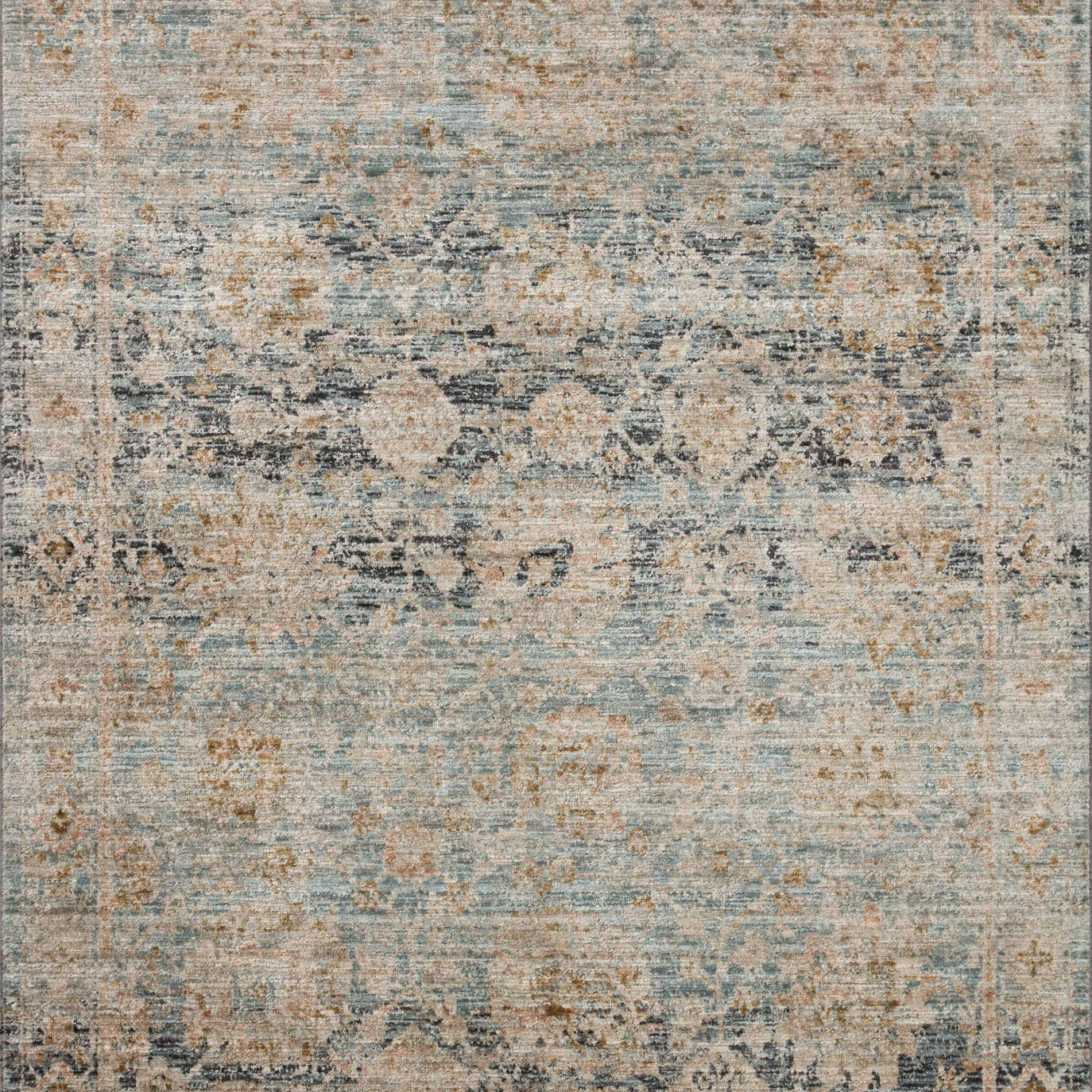Jean Stoffer x Loloi Katherine Ocean / Coral 11' - 6" x 15' - 7" Area Rug White Cliff Studio Area Rugs