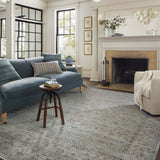 Jean Stoffer x Loloi Katherine Ocean / Gold 11' - 6" x 15' - 7" Area Rug White Cliff Studio Area Rugs