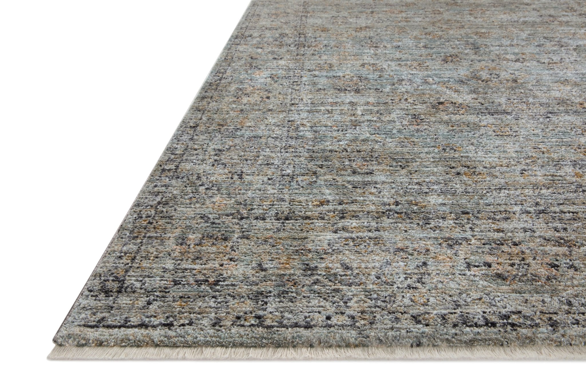 Jean Stoffer x Loloi Katherine Ocean / Gold 11' - 6" x 15' - 7" Area Rug White Cliff Studio Area Rugs