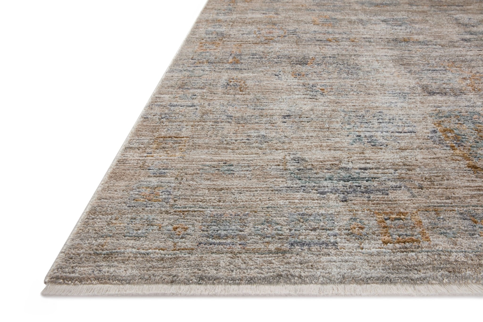 Jean Stoffer x Loloi Katherine Pebble / Ocean 11' - 6" x 15' - 7" Area Rug White Cliff Studio Area Rugs