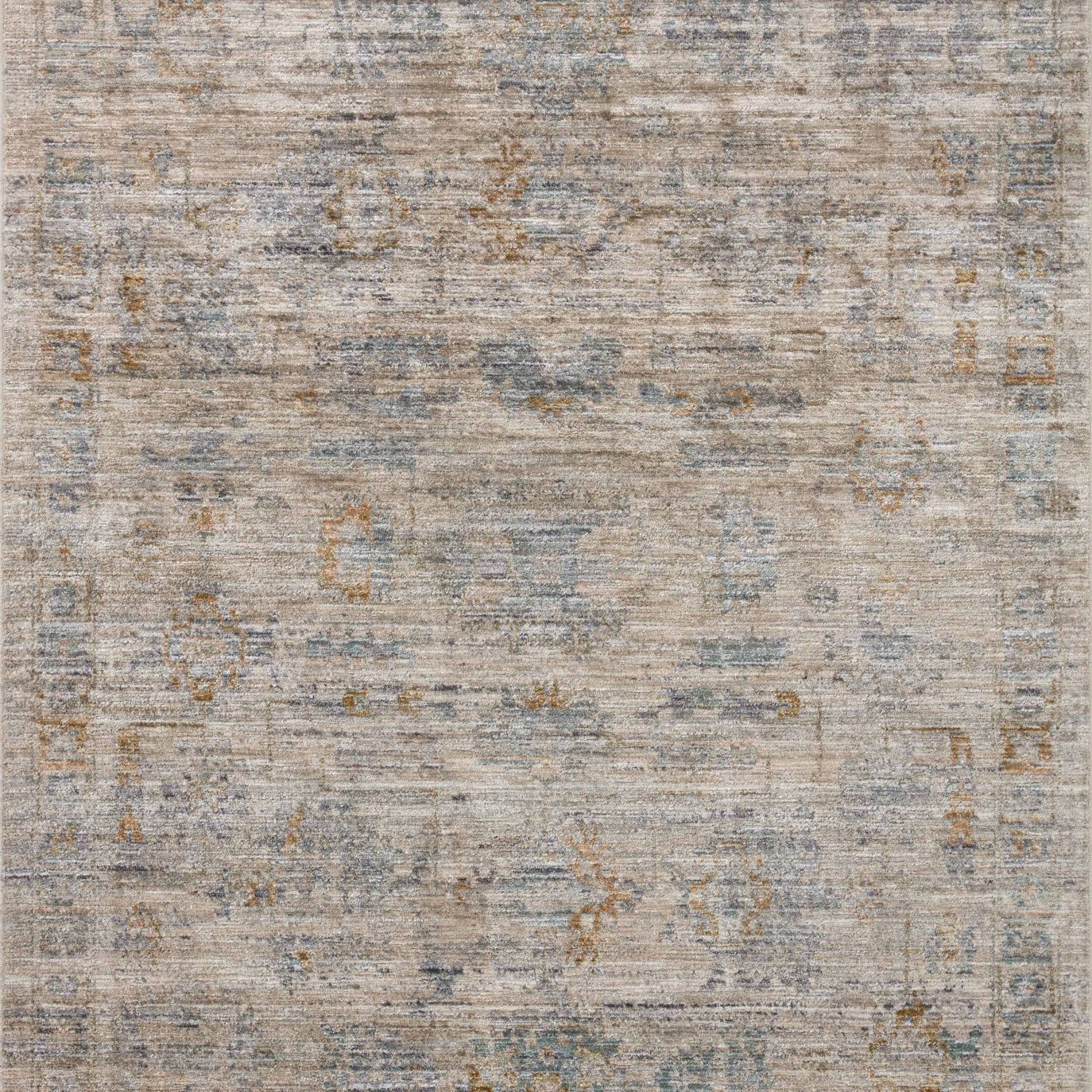 Jean Stoffer x Loloi Katherine Pebble / Ocean 11' - 6" x 15' - 7" Area Rug White Cliff Studio Area Rugs