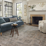 Jean Stoffer x Loloi Katherine Pebble / Ocean 11' - 6" x 15' - 7" Area Rug White Cliff Studio Area Rugs