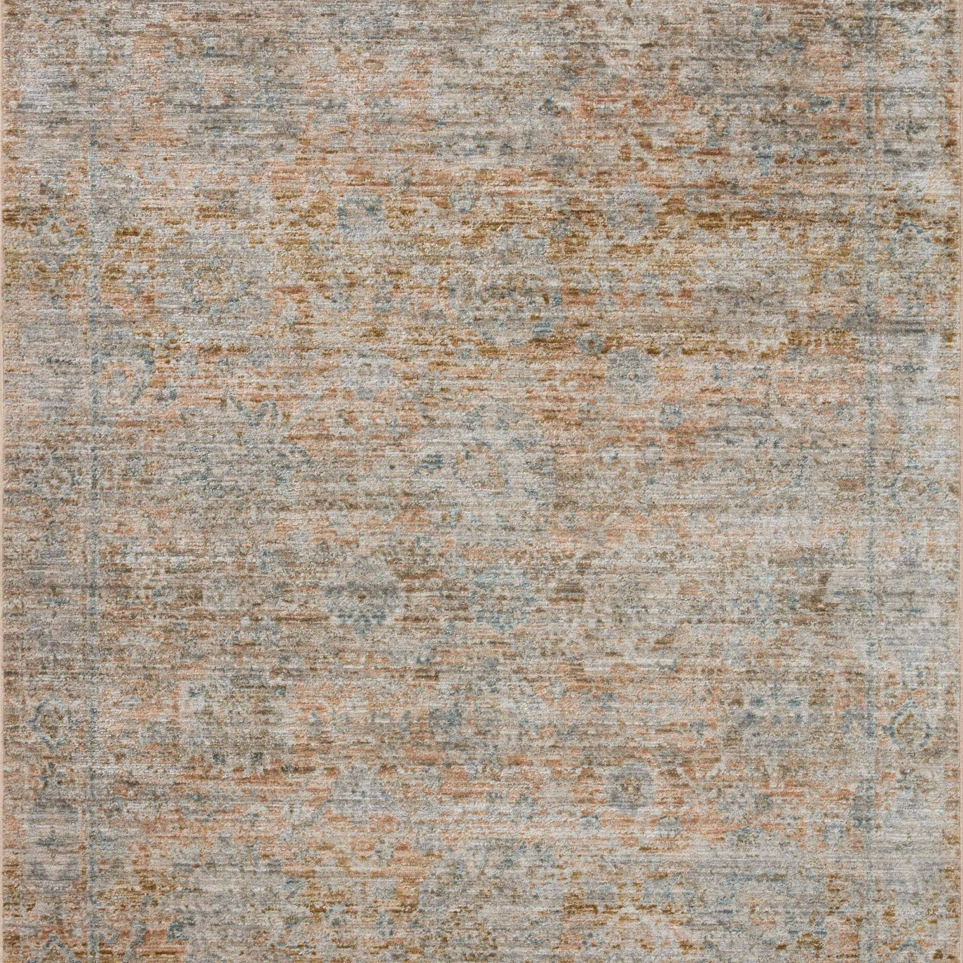 Jean Stoffer x Loloi Katherine Terracotta / Smoke 11' - 6" x 15' - 7" Area Rug White Cliff Studio Area Rugs