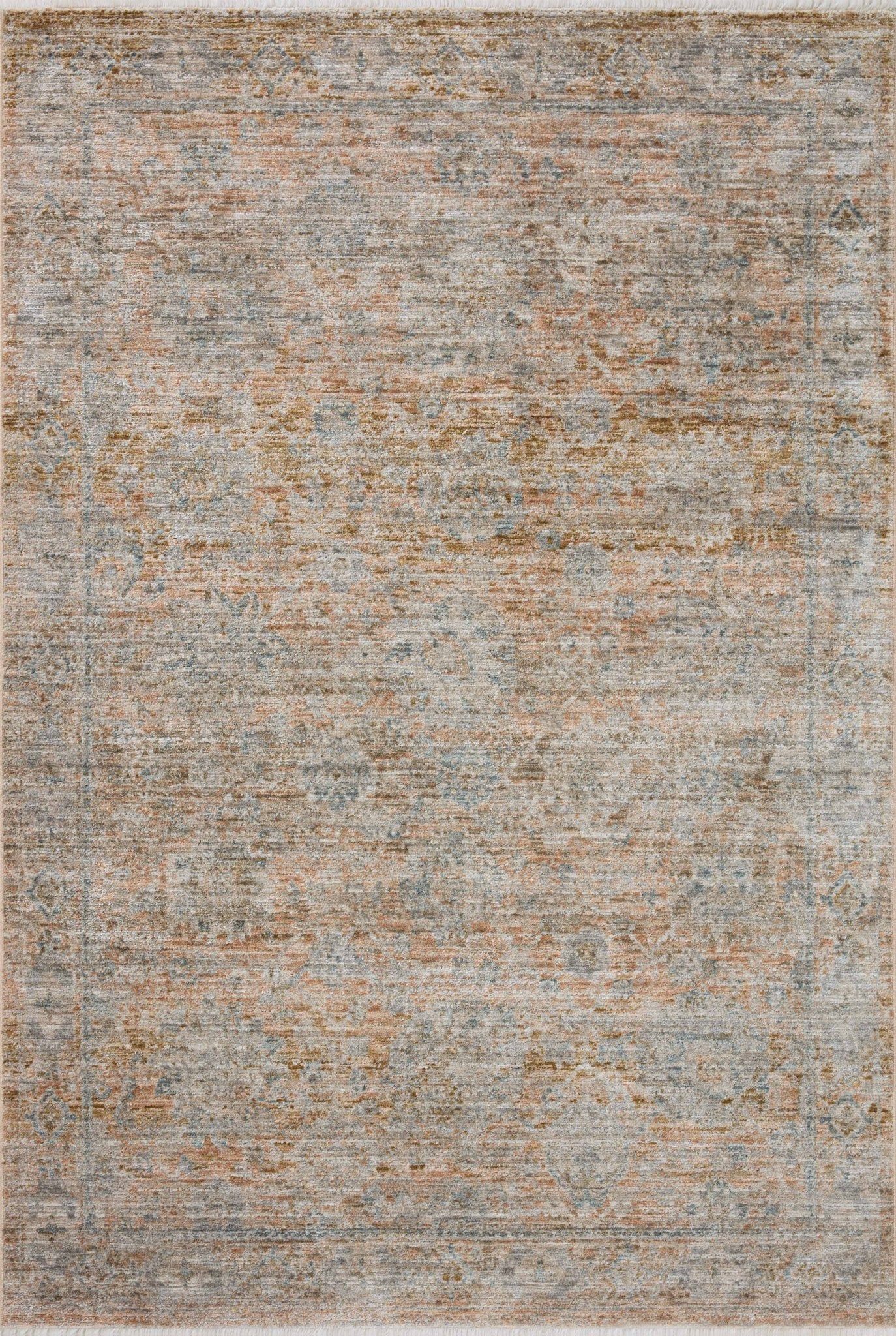 Jean Stoffer x Loloi Katherine Terracotta / Smoke 11' - 6" x 15' - 7" Area Rug White Cliff Studio Area Rugs