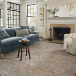 Jean Stoffer x Loloi Katherine Terracotta / Smoke 11' - 6" x 15' - 7" Area Rug White Cliff Studio Area Rugs