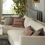 Jean Stoffer x Loloi Kristy Clay 18'' x 18'' Cover w/Down Pillow White Cliff Studio Throw Pillows