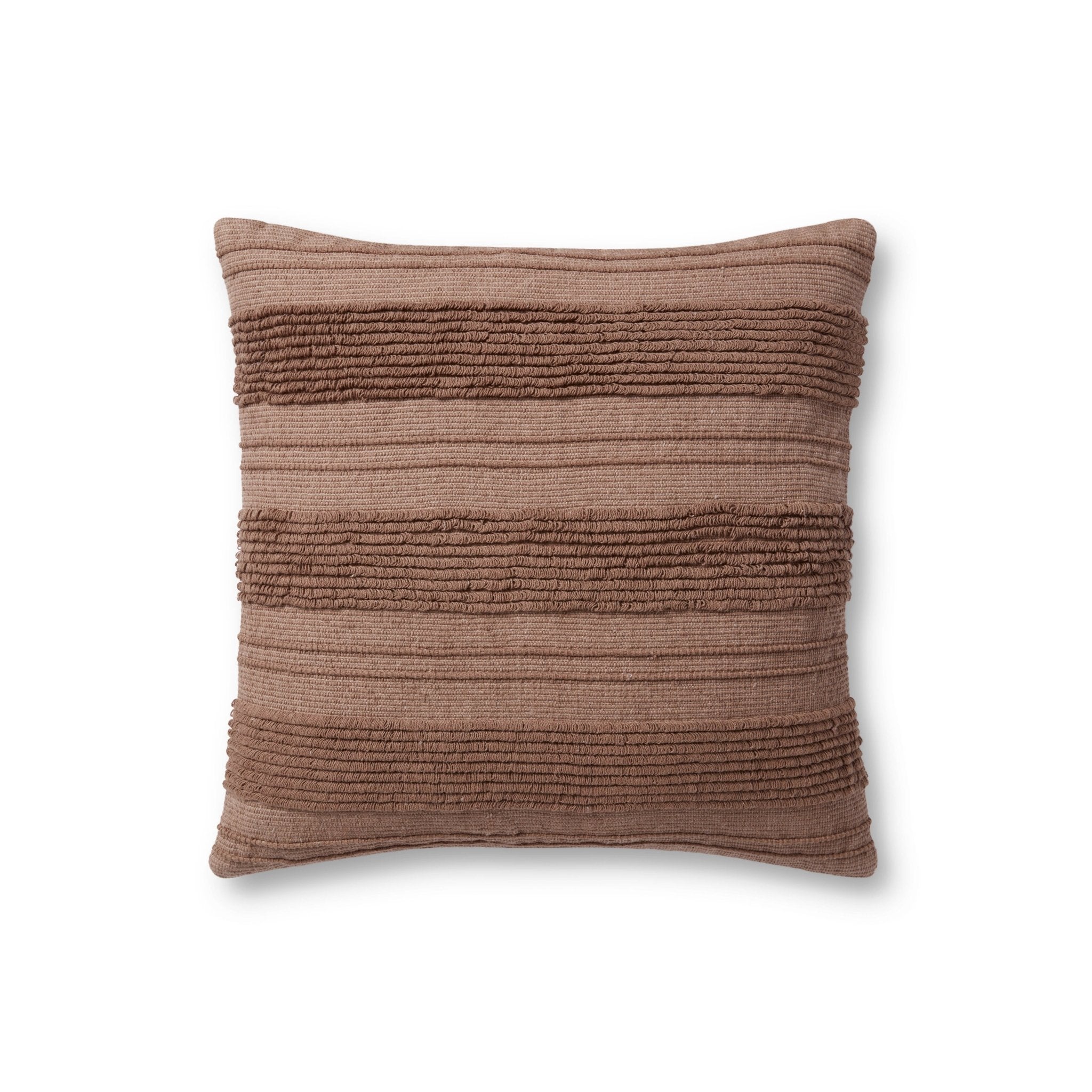 Jean Stoffer x Loloi Kristy Clay 18'' x 18'' Cover w/Down Pillow White Cliff Studio Throw Pillows